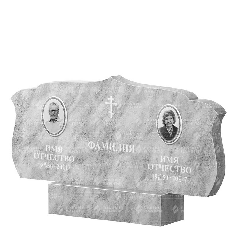 Памятники из мрамора в Москве | Двойной мраморный памятник ФМ-130