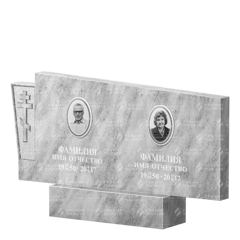 Памятники из мрамора в Москве | Двойной мраморный памятник ФМ-137