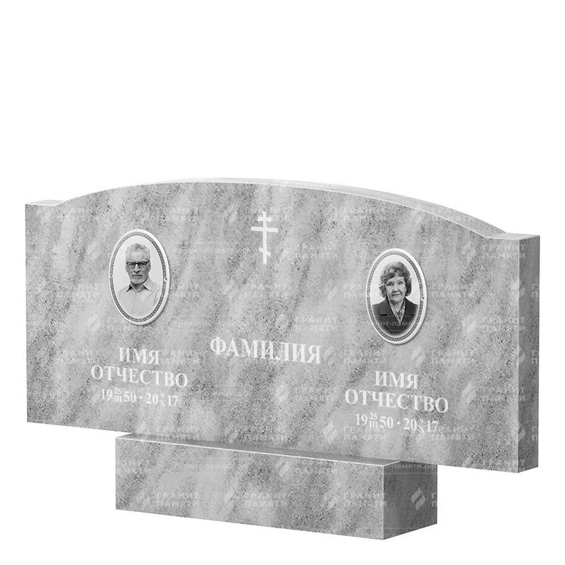 Памятники из мрамора в Москве | Двойной мраморный памятник ФМ-257