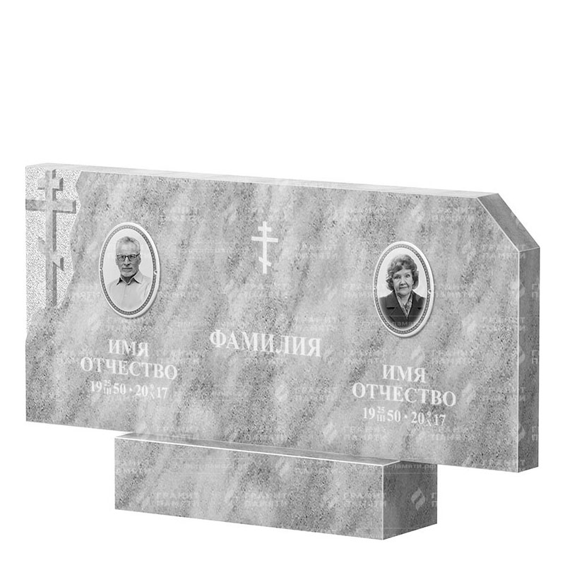 Памятники из мрамора в Москве | Двойной мраморный памятник ФМ-134