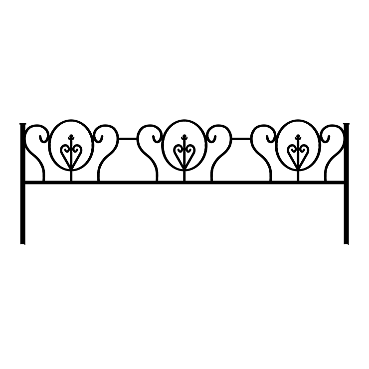 Металлические оградки, столы, скамейки в Москве | Оградка №3