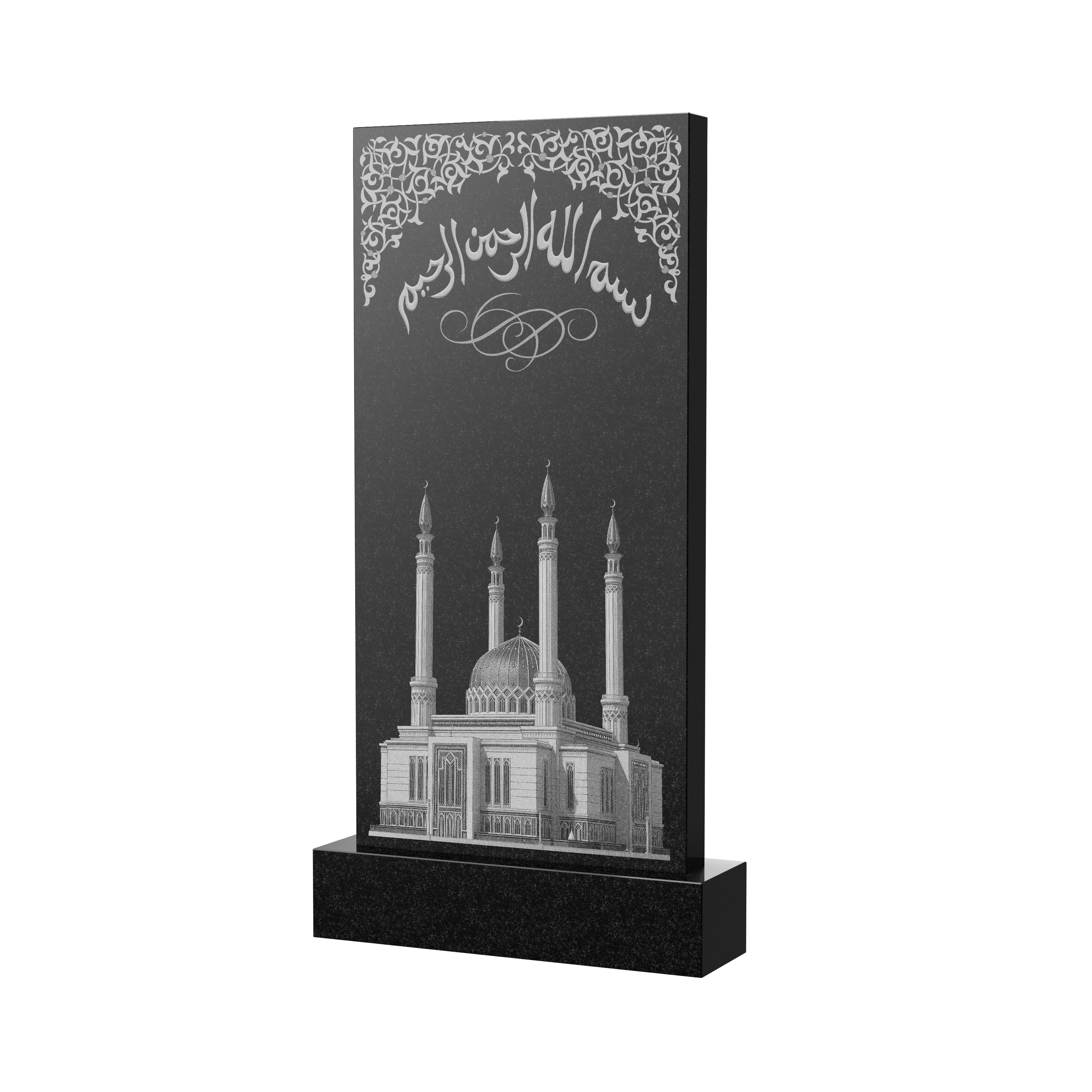 Оборотная сторона | Оформление оборотной стороны стелы с мечетью, рисунок ОБ-051