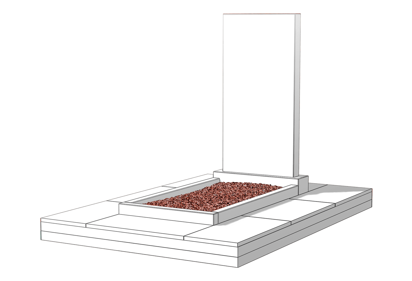 Засыпка цветника камушками в Москве