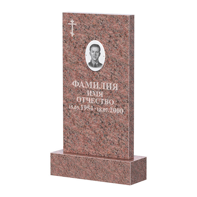 Памятники из цветного гранита в Москве | Памятник из гранита Розалия Pink прямой