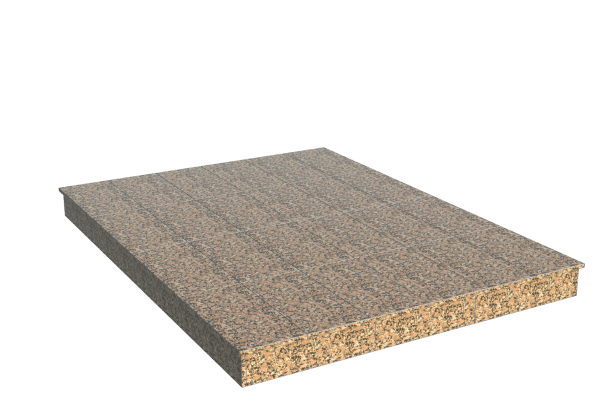 Площадки на могилу в Москве | Площадка с вертикальной (15 см) облицовкой Южно-султаевским гранитом