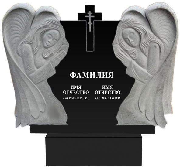 Памятники с ангелом на могилу в Москве | Гранитный памятник Ангел №1